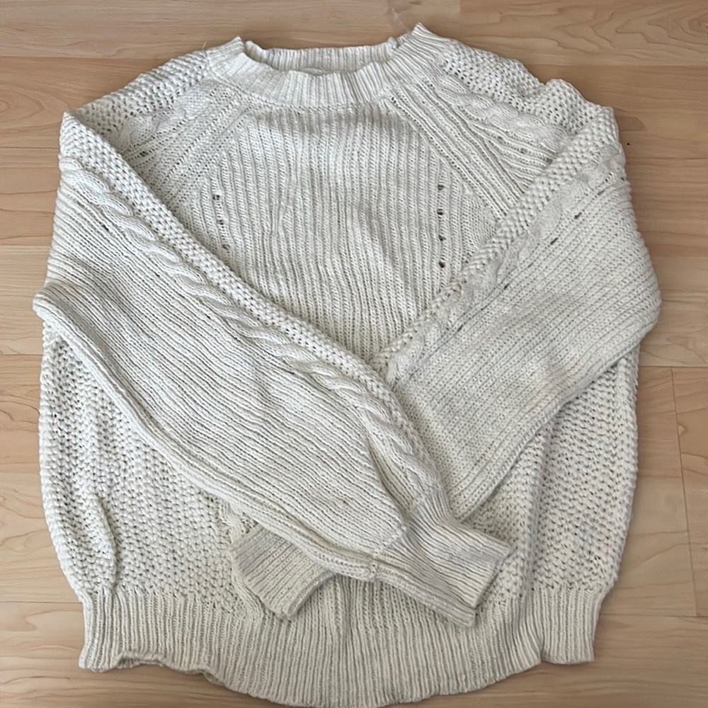 Light cable sweater
